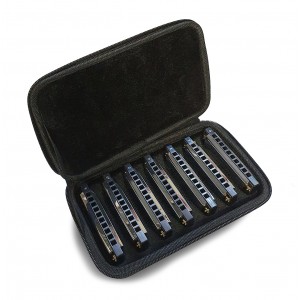 Stagg BJH-B20 Blues Diatonic 7 Harmonica Set with Case